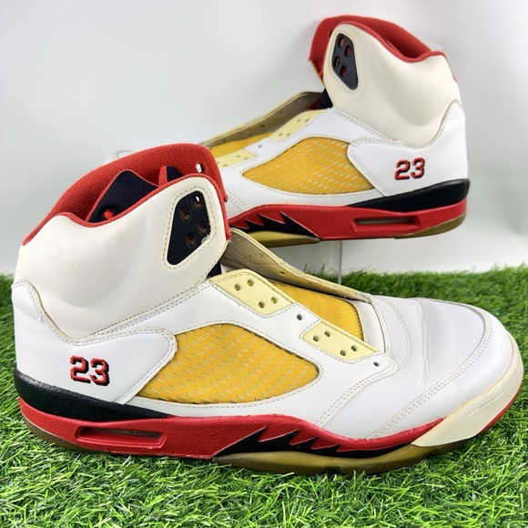 Nike Air Jordan 5 Retro Y2K06 Fire Red Black Tongue Size 13 136027-162 No Laces